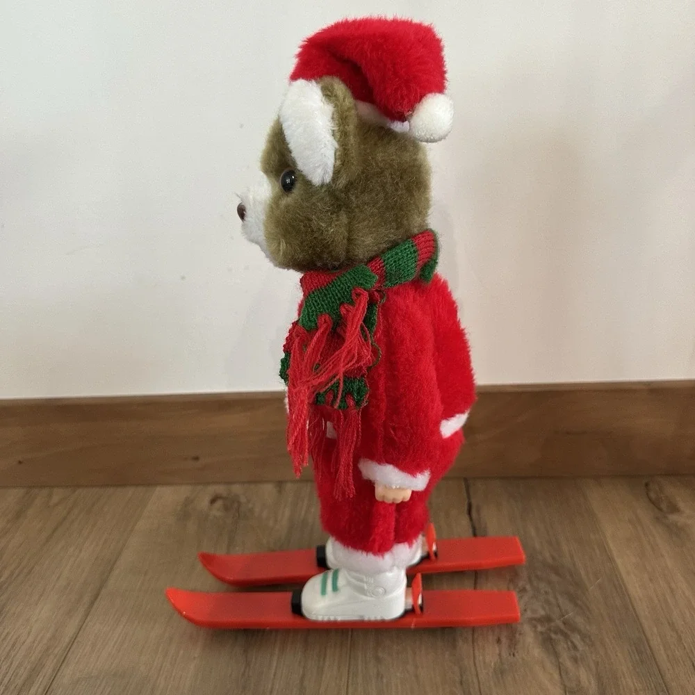 VTG 2 In 1‎ Skate & Ski Christmas Bear Battery Operated Works! 80s Missing Poles